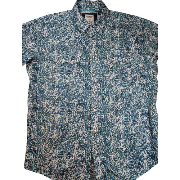 Panhandle Western Shirt Paisley Mens Sz XL Pearl Snap Button Rodeo Cowboy Rider - Picture 2 of 6